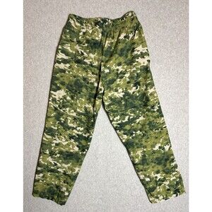 Urban Outfitters Women’s Green Camo Pants Streetwear Y2K Comfy Zip Size Medium